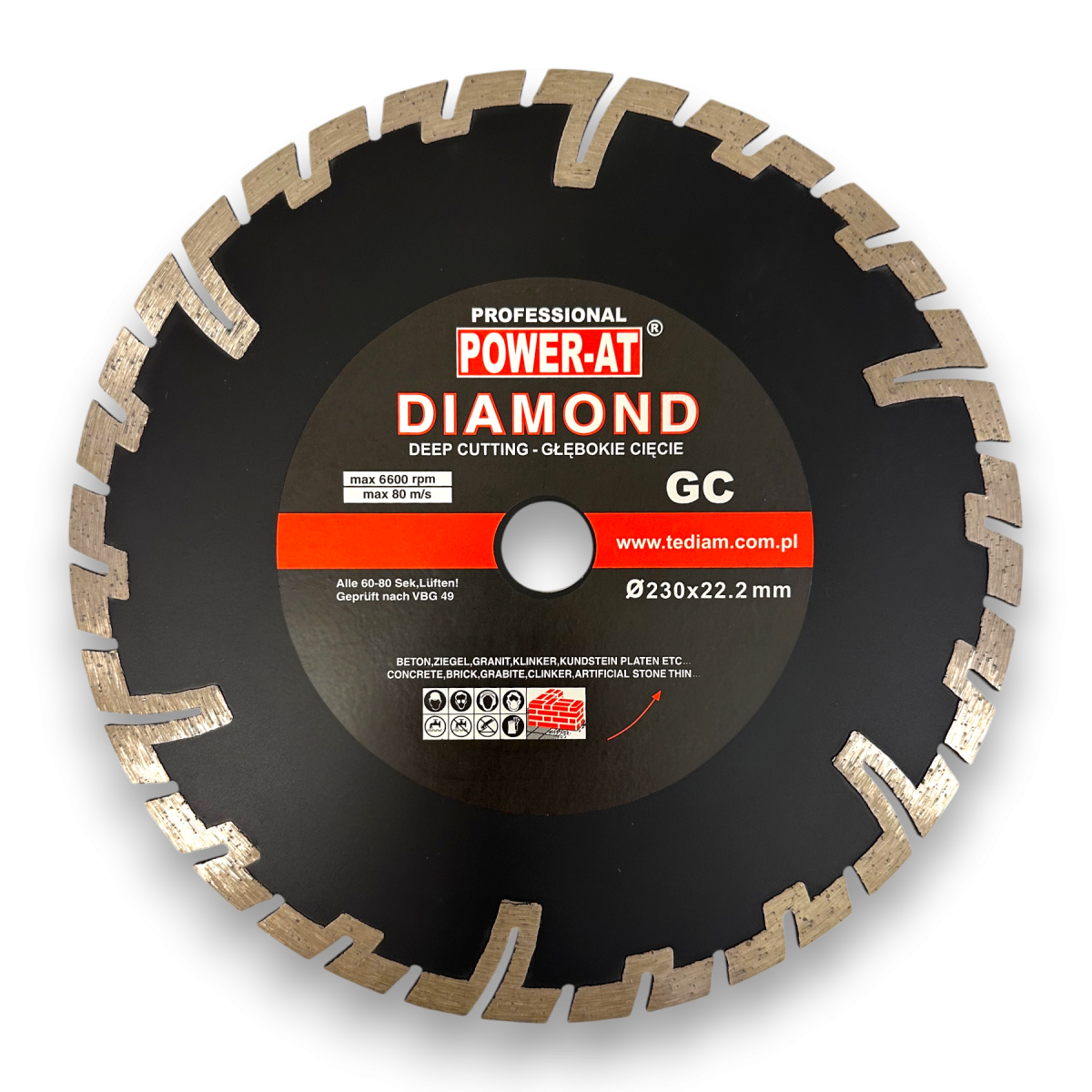 Tarcza diamentowa segmentowa POWER-AT GC